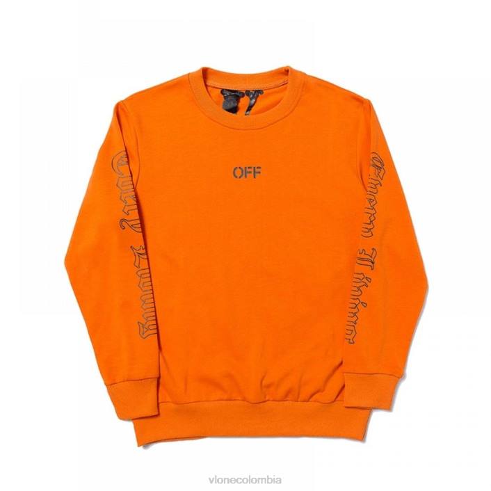 sudadera blanca roto naranja 2X0H383 hombres arriba Vlone