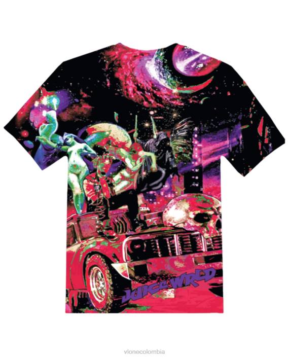 Camiseta Juice World Galaxy negra 2X0H142 hombres arriba Vlone