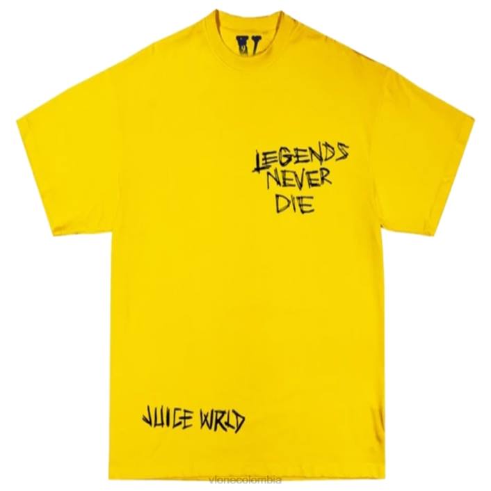 Camiseta Juice Wrld Inferno amarilla para adulto 2X0H150 hombres arriba Vlone