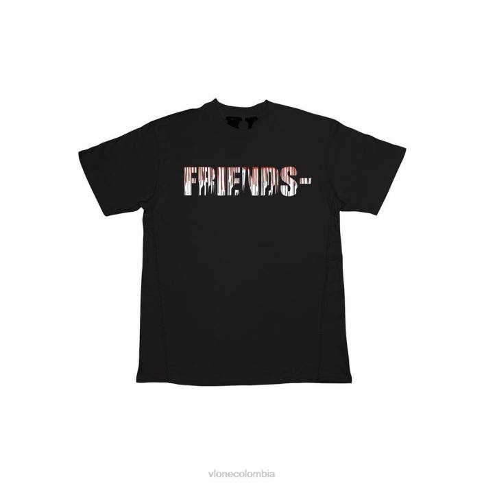 camiseta Friends tijeras negra 2X0H222 hombres arriba Vlone