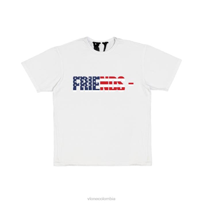 camiseta amigos usa blanca 2X0H265 hombres arriba Vlone