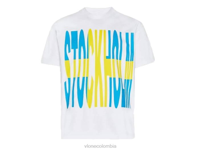 camiseta blanca awge a$ap rocky stockholm 2X0H216 hombres arriba Vlone