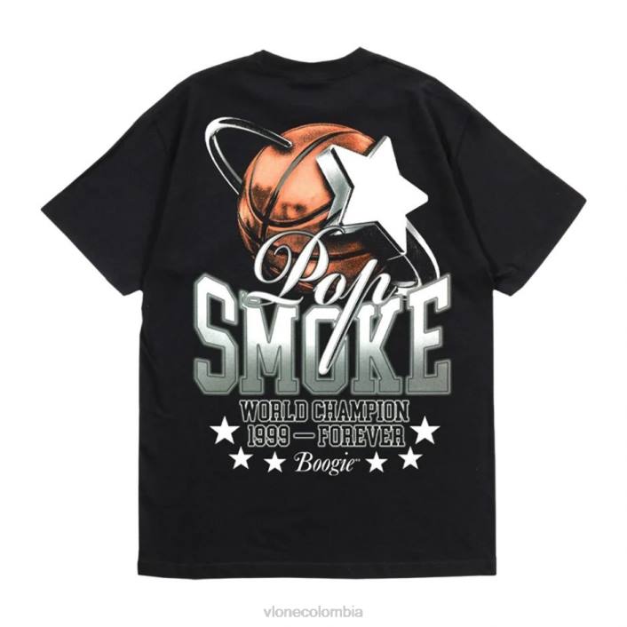 camiseta campeona del mundo pop smoke 2X0H289 hombres arriba Vlone