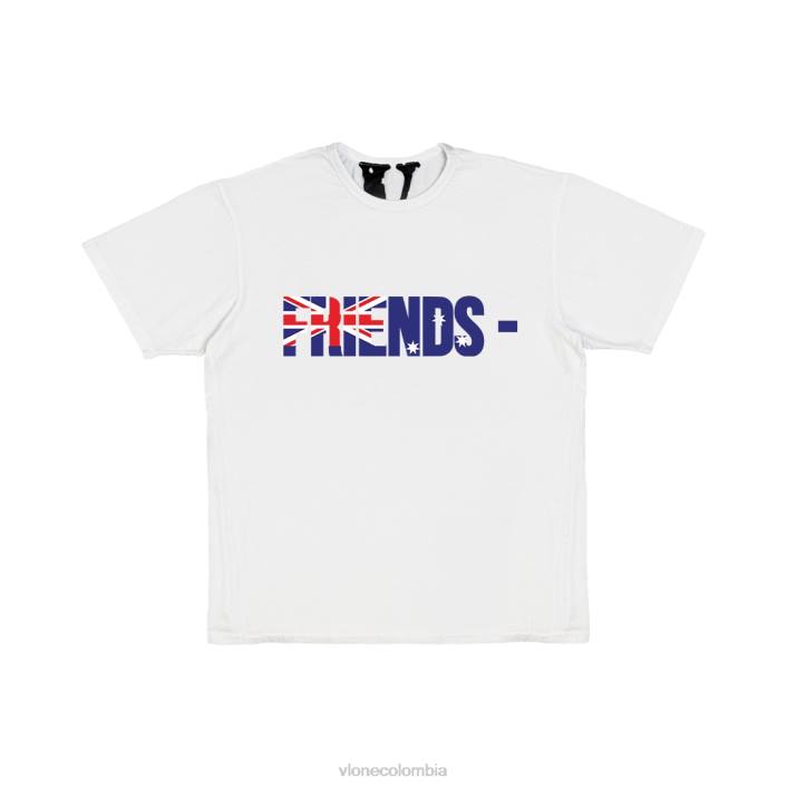 camiseta de amigos aus blanca 2X0H267 hombres arriba Vlone