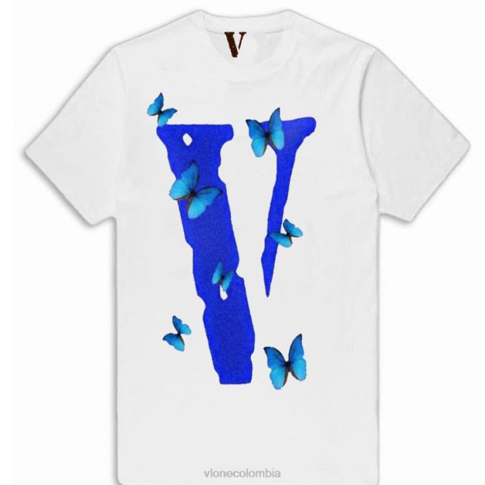 camiseta de mariposa del mundo del jugo 2X0H159 hombres arriba Vlone