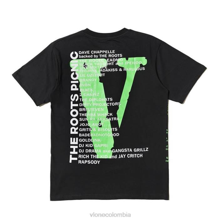 camiseta de picnic de raíces negra 2X0H251 hombres arriba Vlone