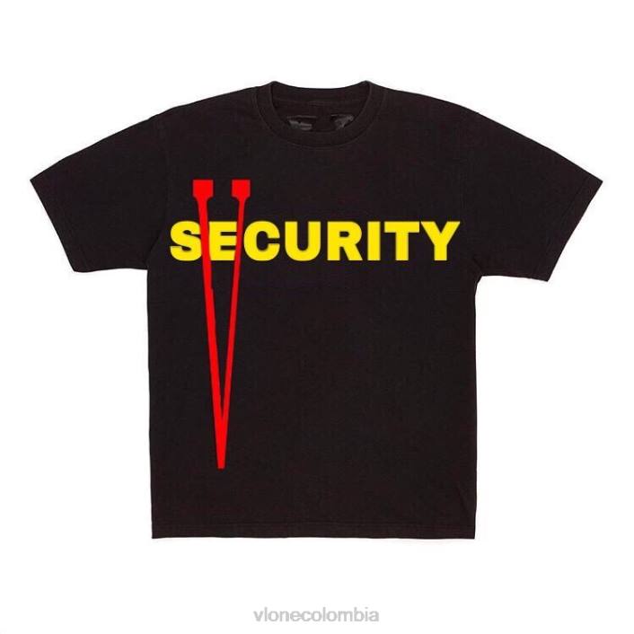 camiseta de seguridad negra 2X0H223 hombres arriba Vlone