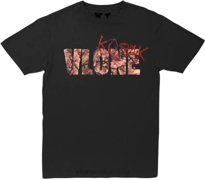 camiseta kodak negra kb negra 2X0H214 hombres arriba Vlone