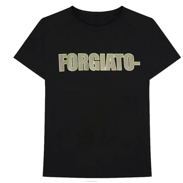 camiseta negra forgiato 2X0H210 hombres arriba Vlone