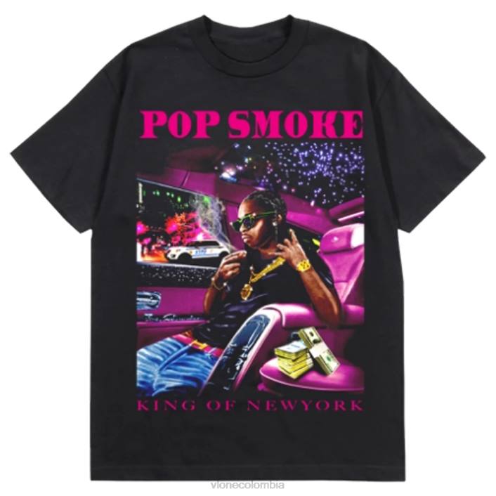 camiseta pop smoke rey de ny 2X0H129 hombres arriba Vlone