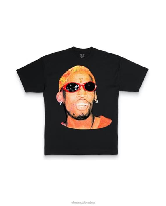 camiseta rodman aerógrafo negro 2X0H138 hombres arriba Vlone