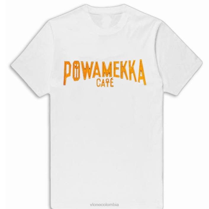 camiseta tupac powamekka cafe blanca 2X0H192 hombres arriba Vlone