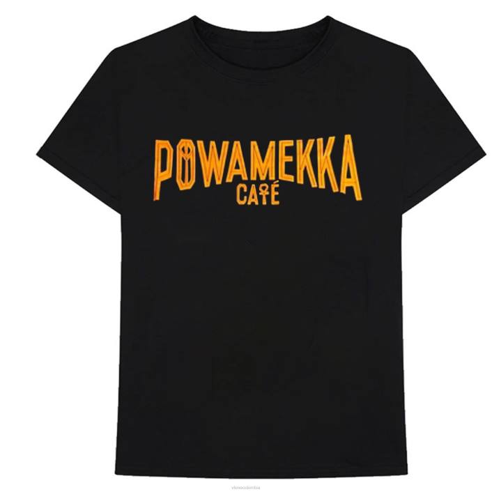 camiseta tupac powamekka cafe negra 2X0H194 hombres arriba Vlone