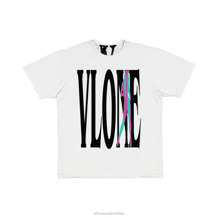 camiseta vice city blanca 2X0H233 hombres arriba Vlone