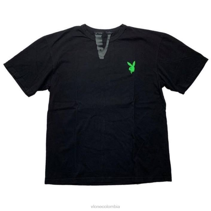 playboy carti conejita camiseta negra 2X0H220 hombres arriba Vlone