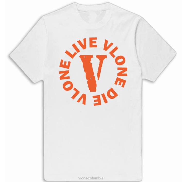 vivir morir camiseta blanca 2X0H184 hombres arriba Vlone