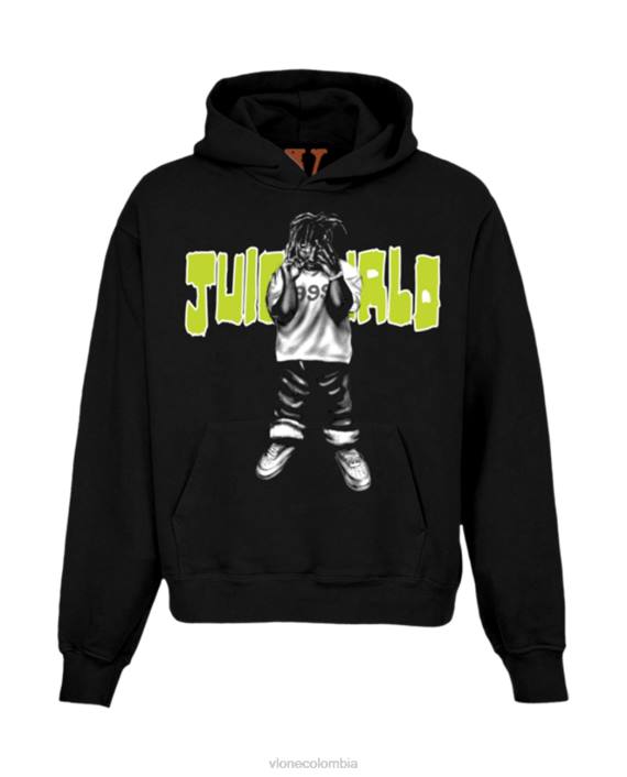 Sudadera con capucha Juice Wrld Moty negra 2X0H11 hombres arriba Vlone