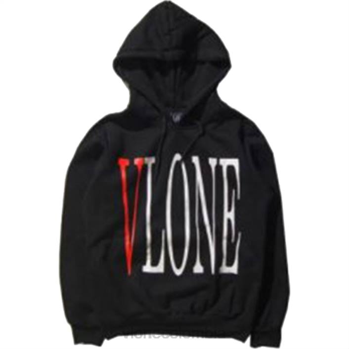 sudadera con capucha streetwear básica negra 2X0H79 hombres arriba Vlone